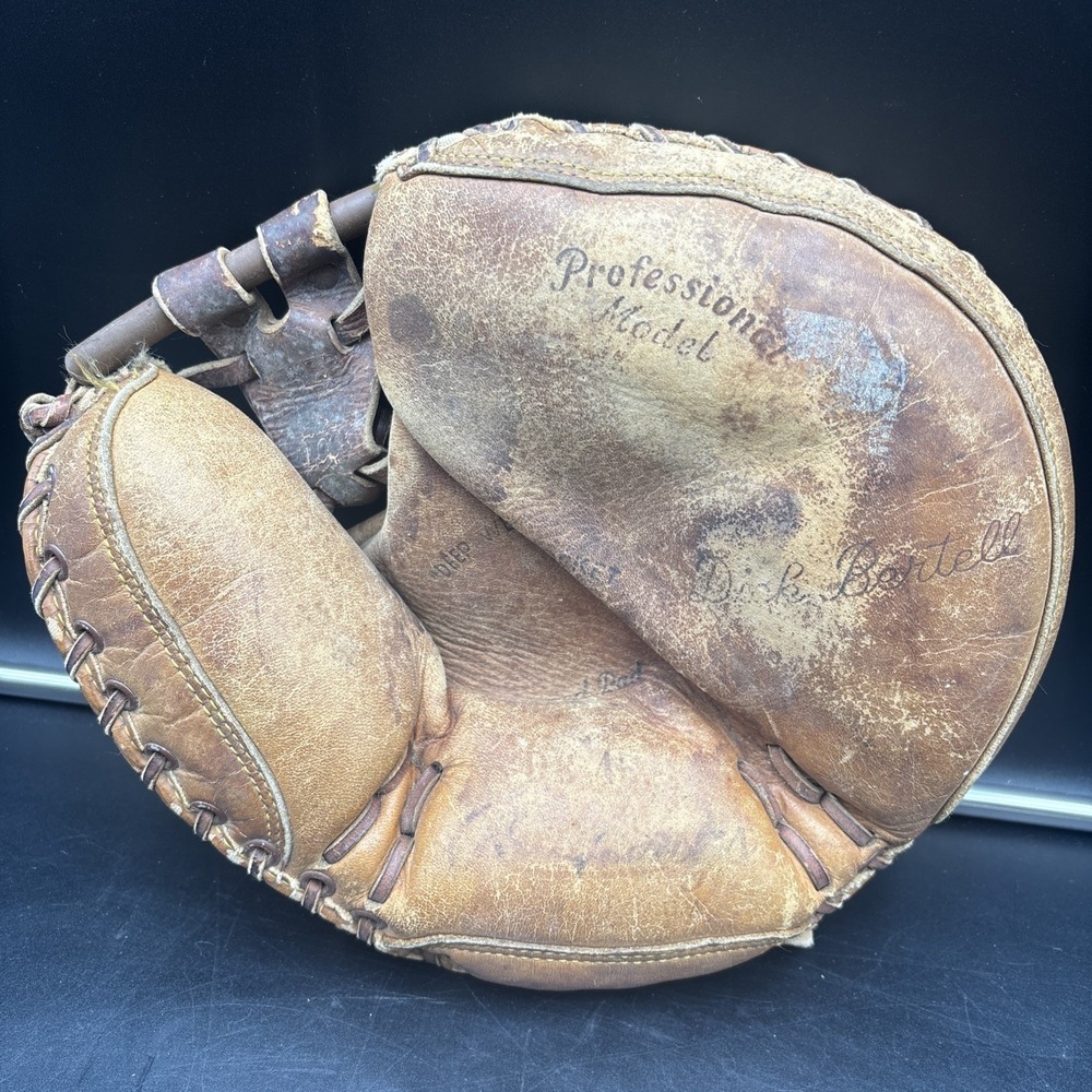 VTG Rawlings Dick Bartell Professional Model Leather Baseball Glove Split Finger